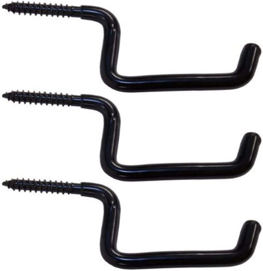 Muddy Big Game Treestands Screw-In Accessory Hook (3-Pack), One Size, Black